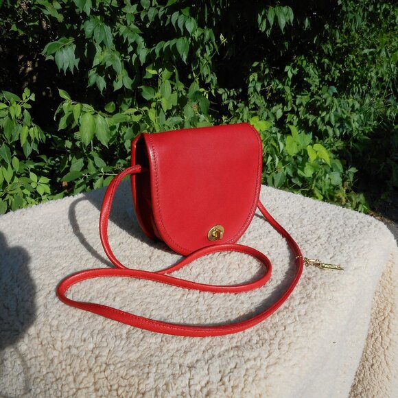 Vintage Coach NYC Mini Bag EUC Pre 1994, 9825 in Red - Picture 1 of 9